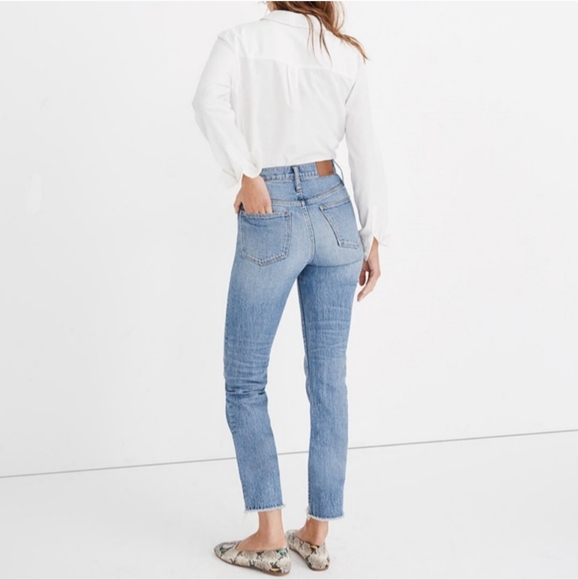 MADEWELL 'THE PERFECT VINTAGE' TALL FRAYED HEM JEANS - Picture 2 of 14